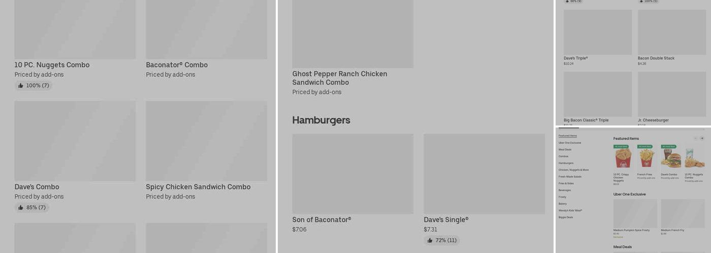 Wendy's Menu