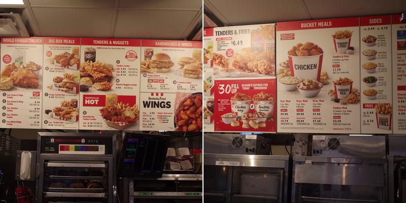 KFC Menu