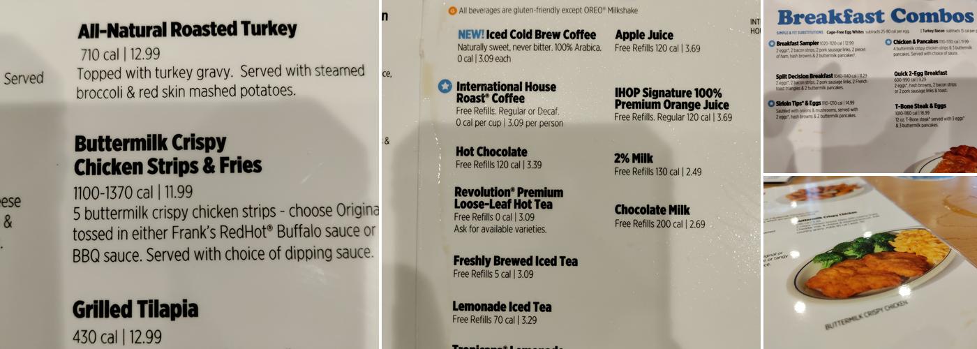 IHOP Menu