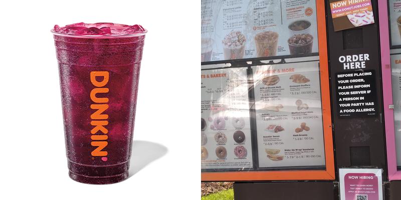 Dunkin' Menu