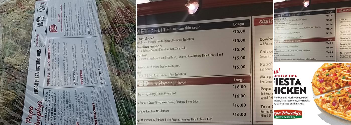 Papa Murphy's | Take 'N' Bake Pizza Menu
