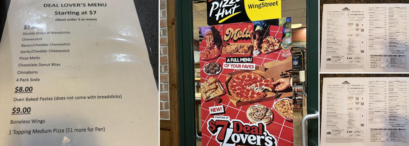 Pizza Hut Menu