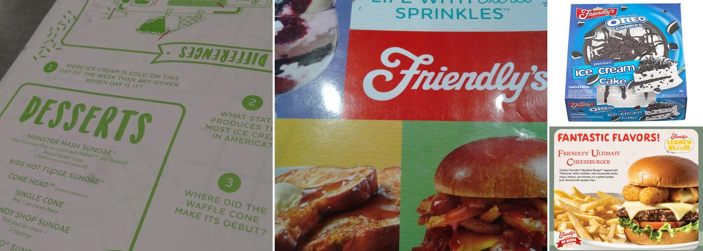 Friendly's Menu