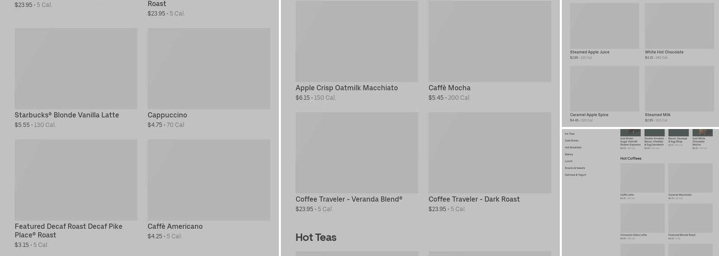 Starbucks Menu