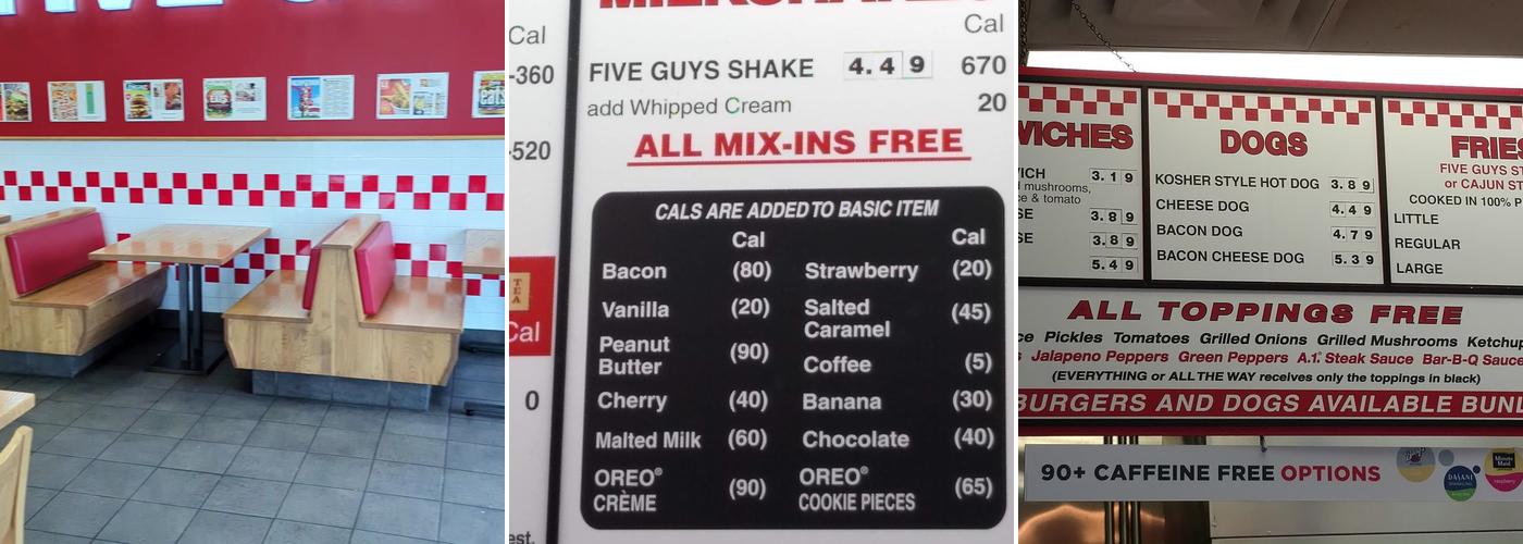 Five Guys Menu