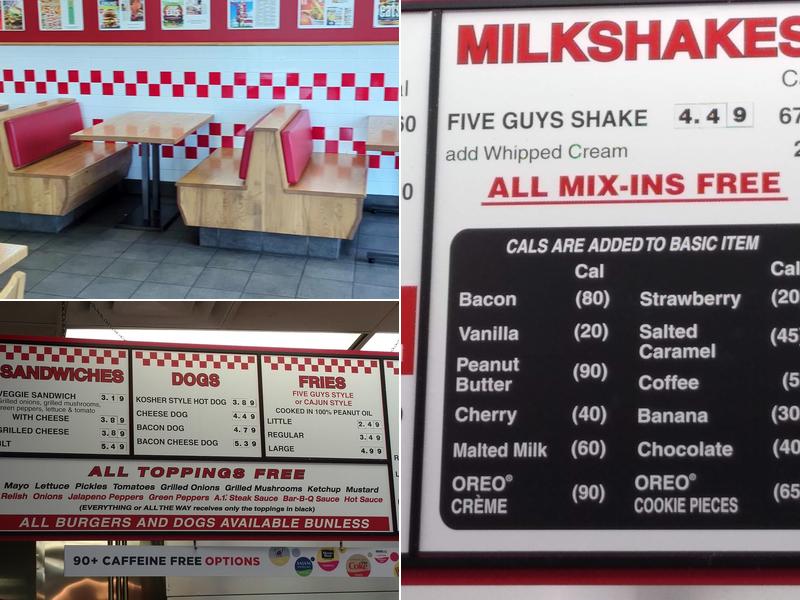 Five Guys Menu