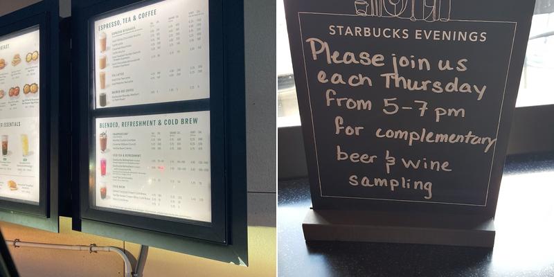 Starbucks Coffee Company Menu