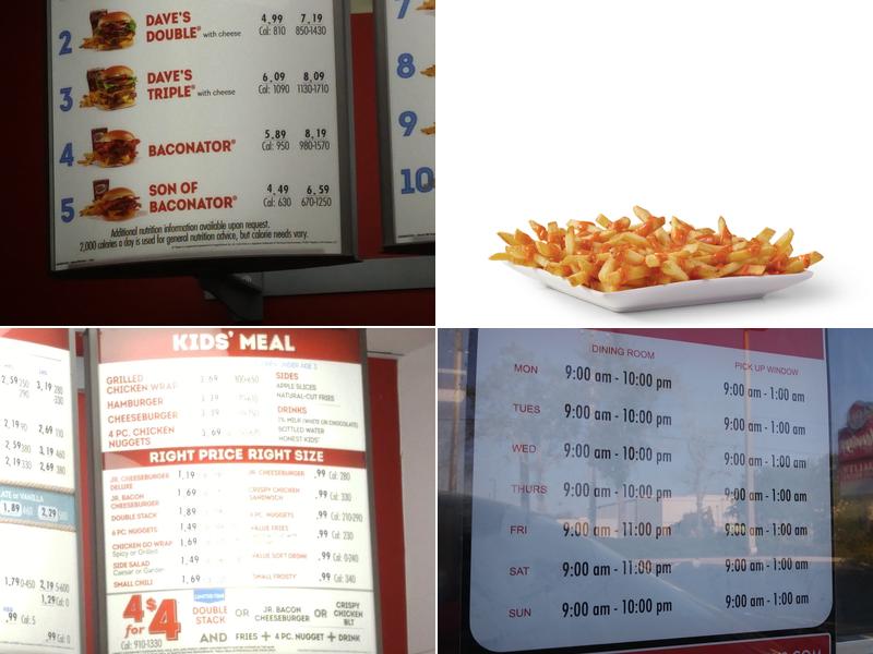 Wendy's Menu