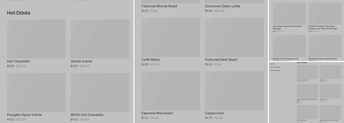 Starbucks Menu