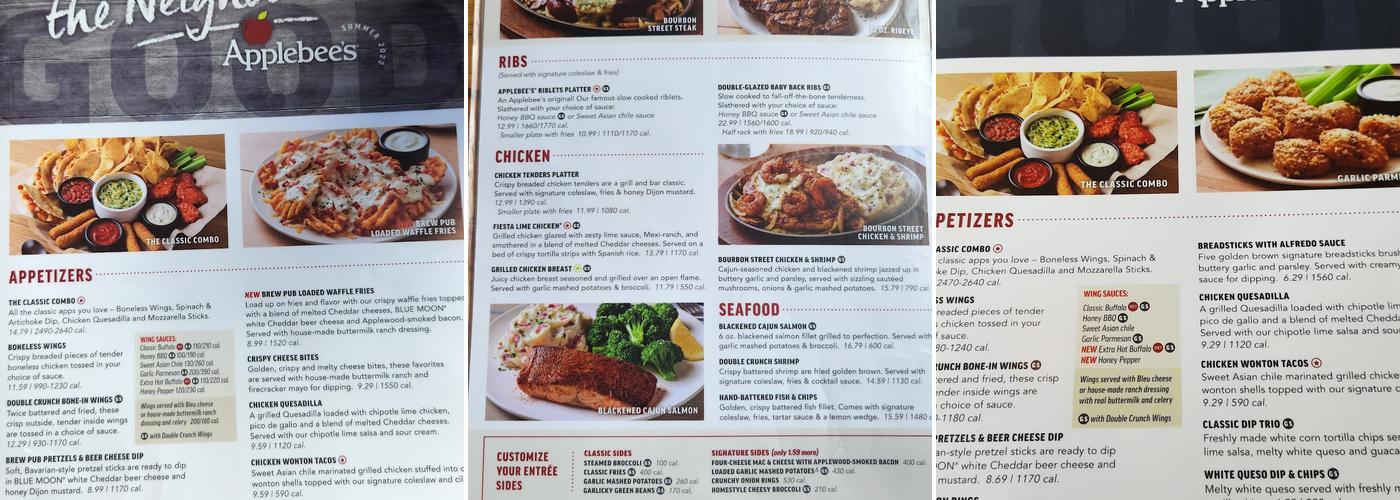 Applebee's Grill + Bar Menu