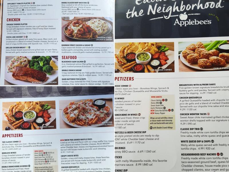 Applebee's Grill + Bar Menu