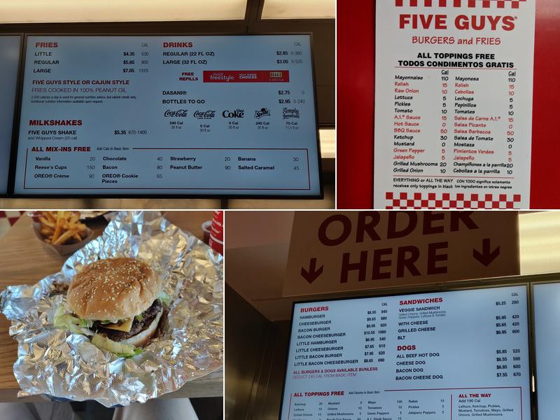 Five Guys Menu
