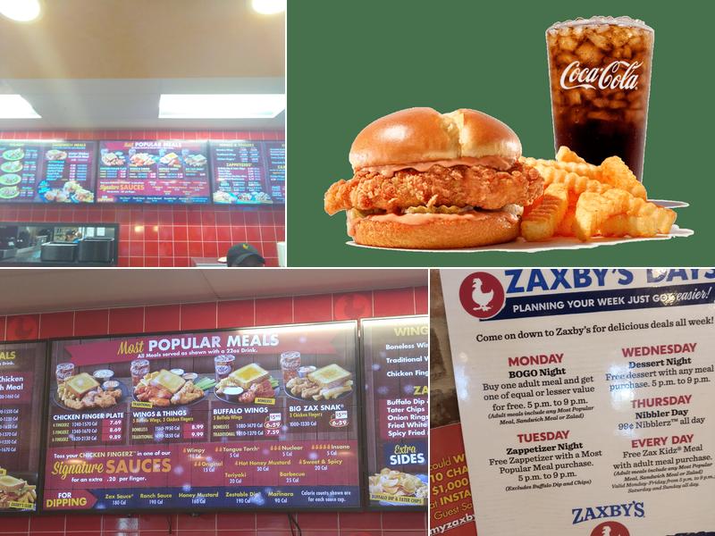 Zaxbys Chicken Fingers & Buffalo Wings Menu
