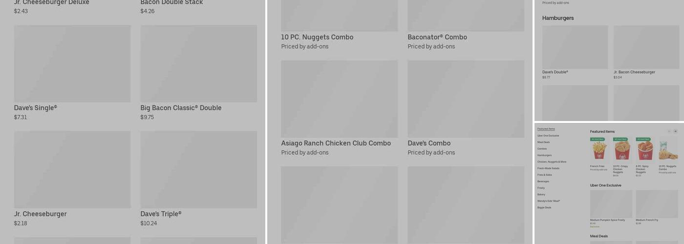 Wendy's Menu