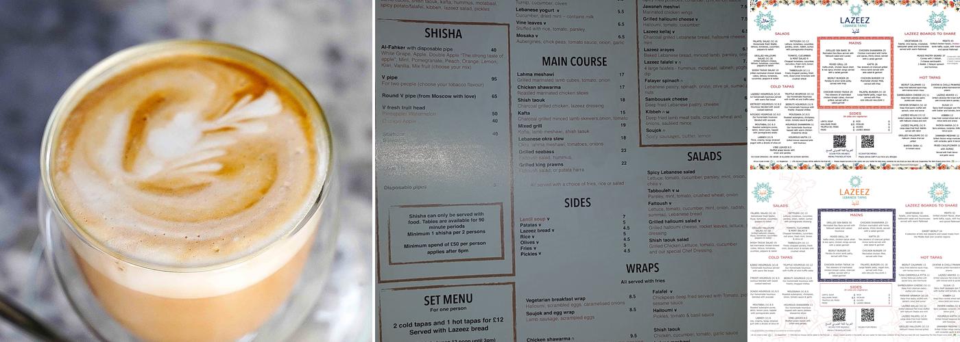 Lazeez Lebanese Tapas Mayfair Menu
