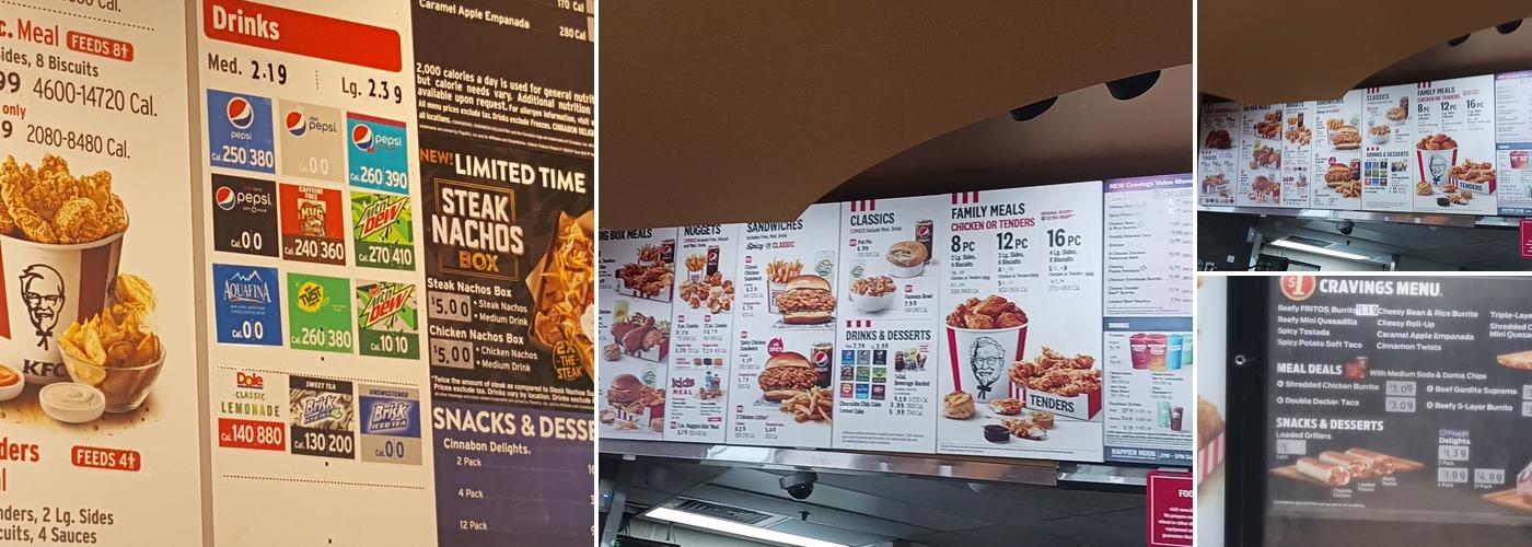 Taco Bell / KFC Menu