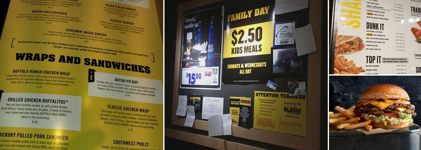 Buffalo Wild Wings Menu