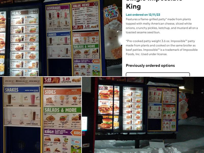 Burger King Menu