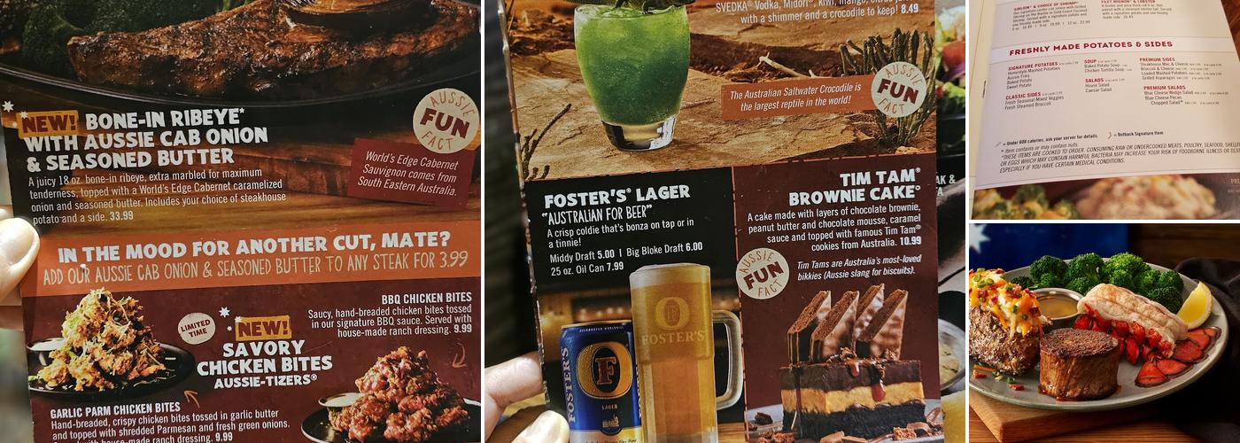 Outback Steakhouse Menu