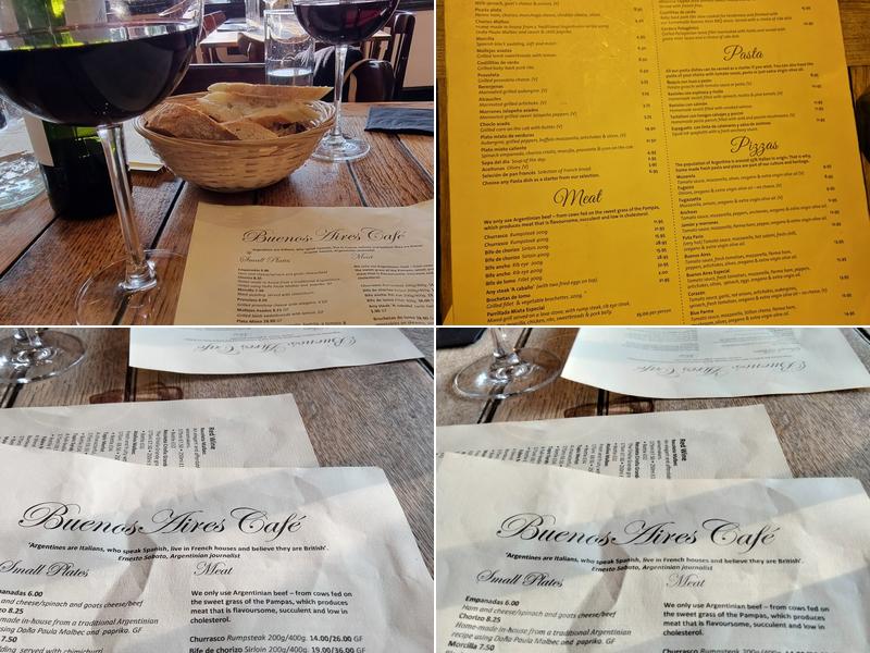 Buenos Aires Cafe Menu