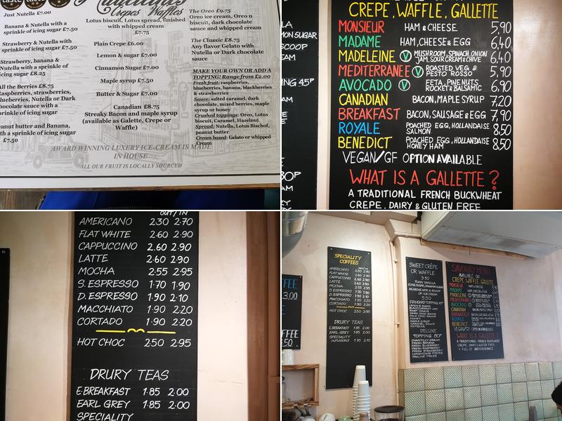 Madeleine's Creperie (Restaurant,Ice cream,Cafe) Menu