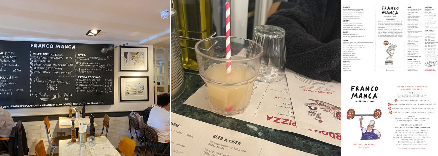 Franco Manca Blackheath Menu