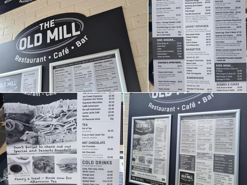 The Old Mill Restaurant & Cafe Bar Menu