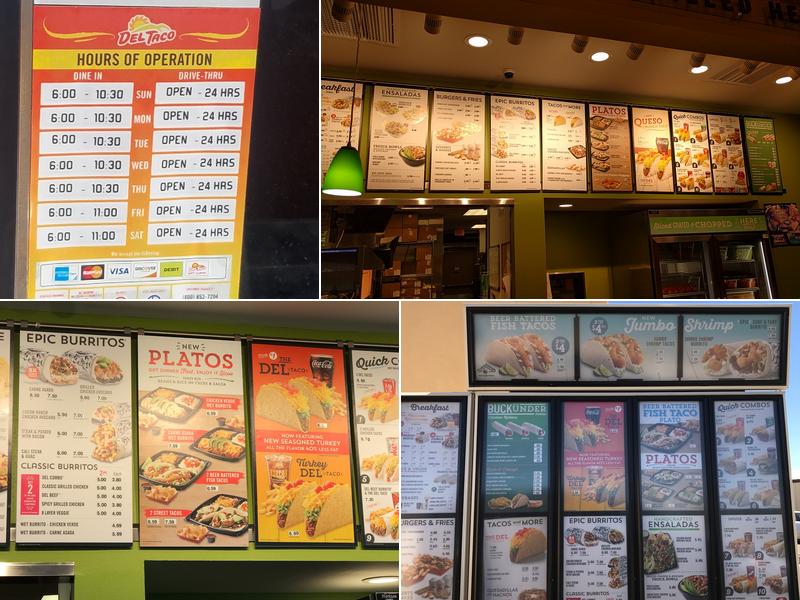 Del Taco Menu