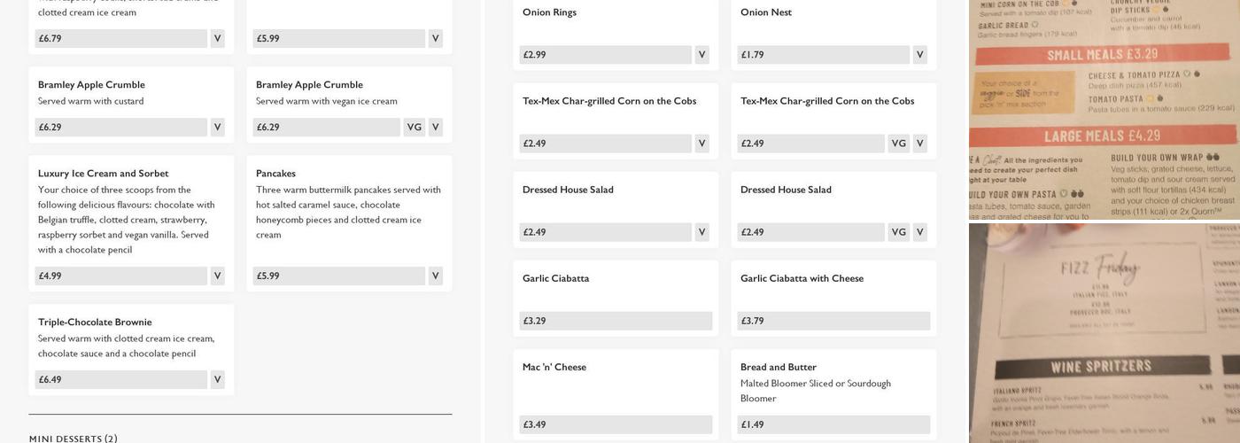 Home Farm View - Pub & Grill Menu