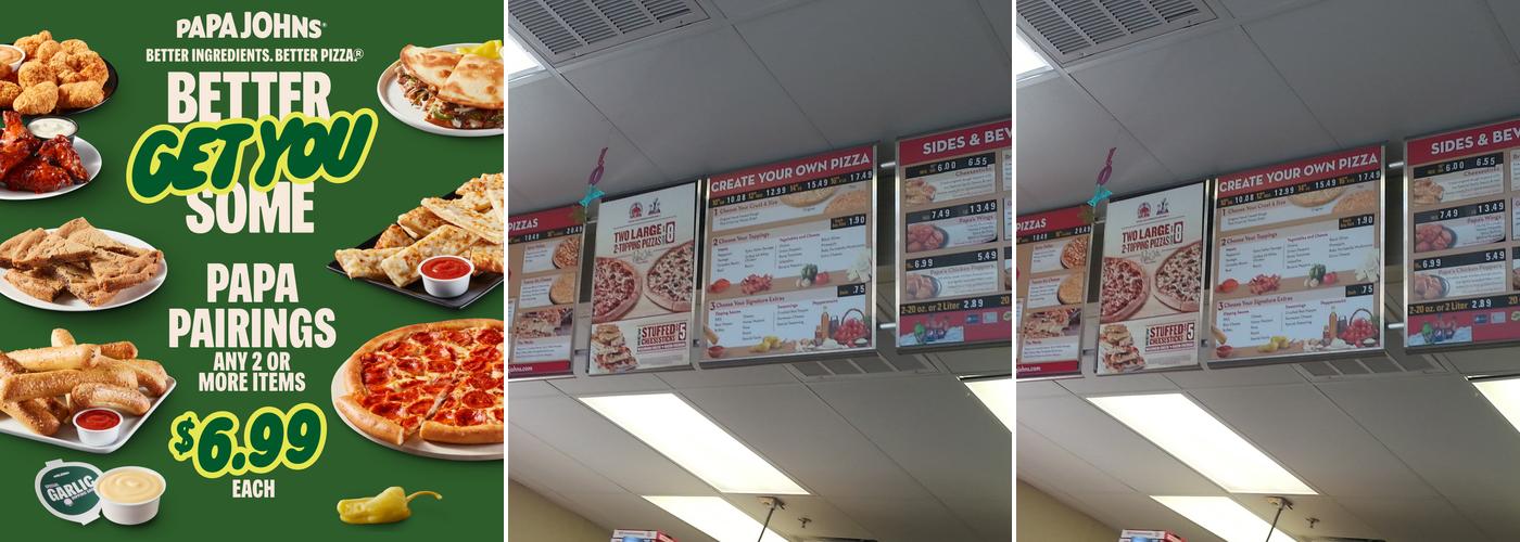 Papa Johns Pizza Menu