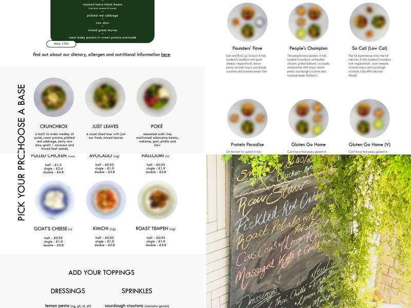 The Salad Kitchen Menu