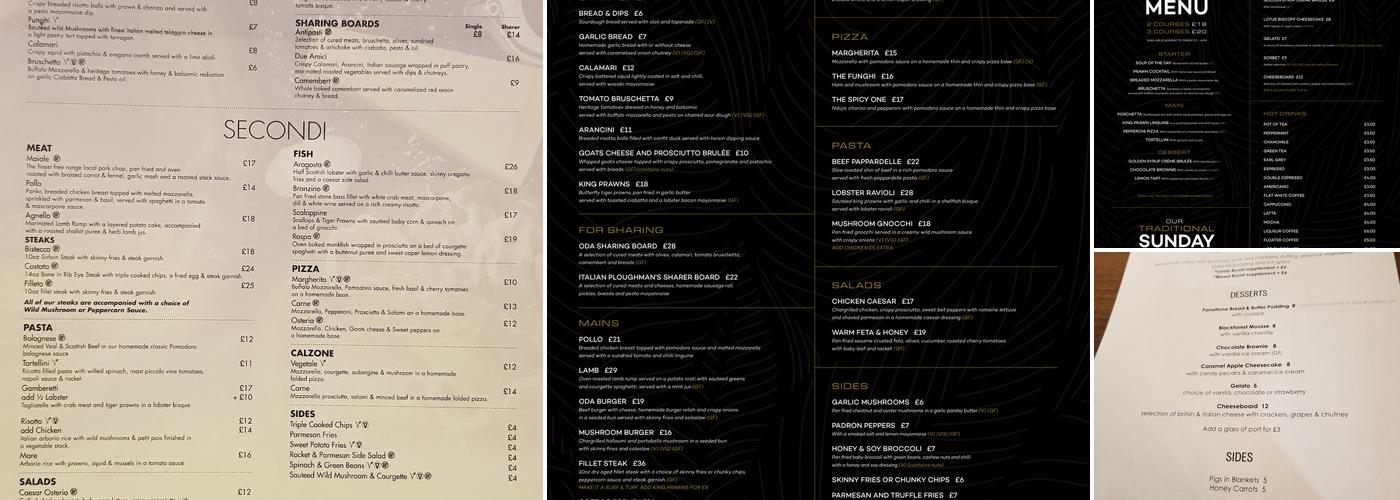Osteria Due Amici Menu