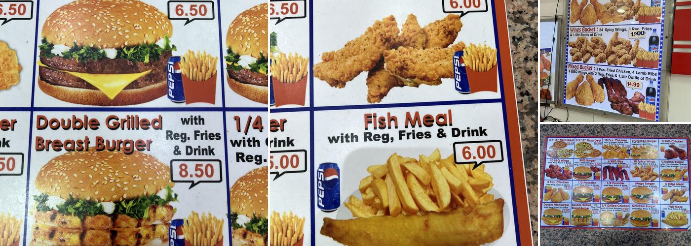 Kennedy Chicken Menu