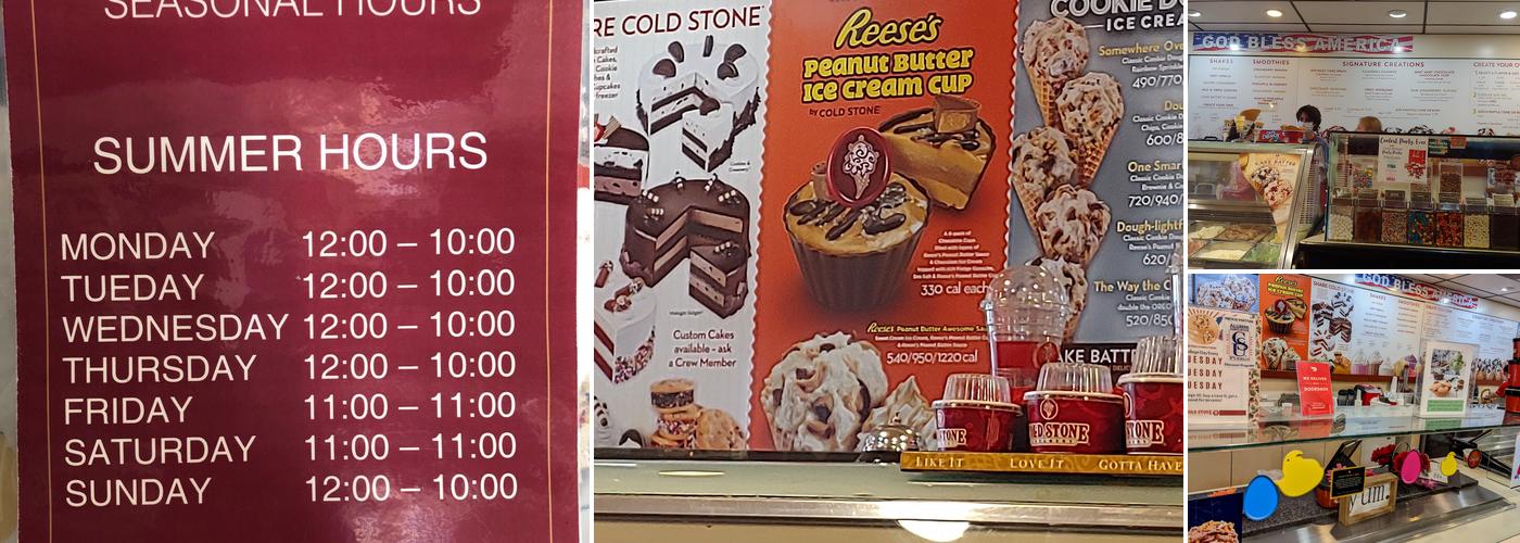 Cold Stone Creamery Menu