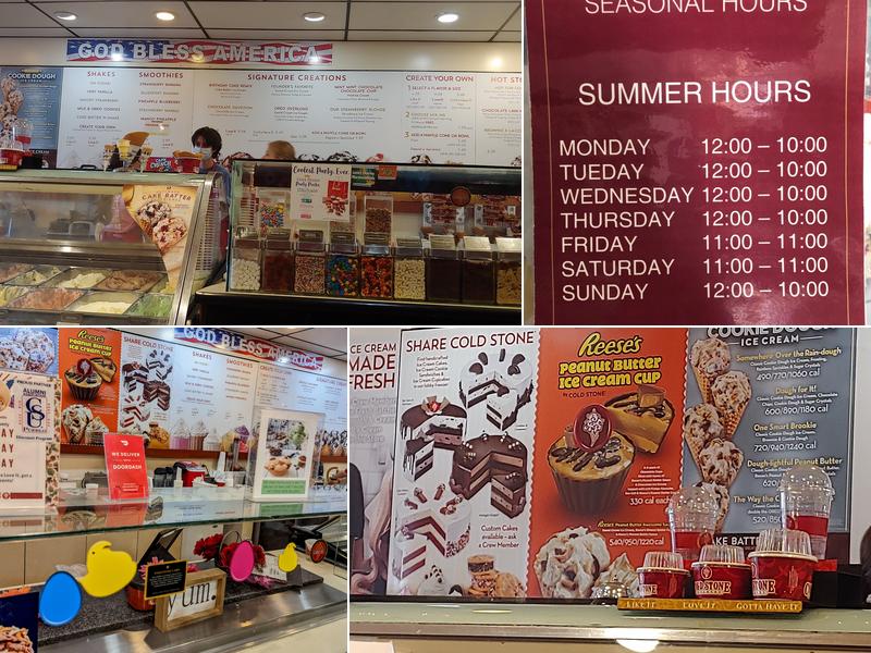 Cold Stone Creamery Menu