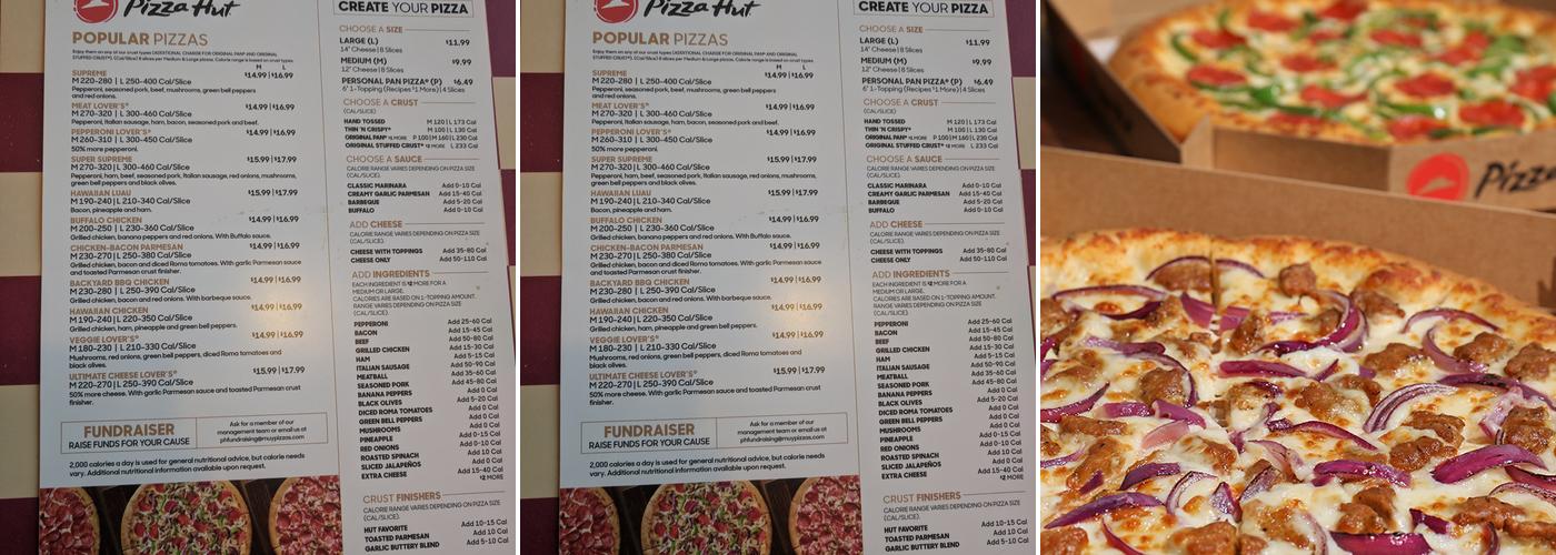 Pizza Hut Menu
