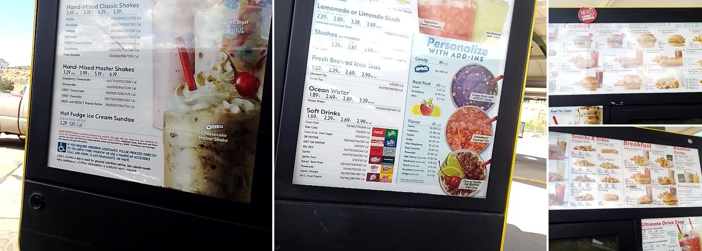 Sonic Drive-In Menu