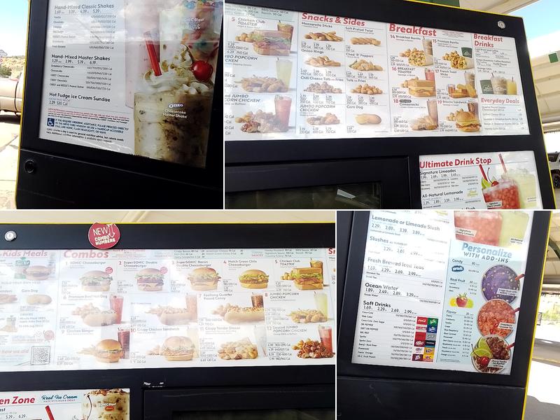 Sonic Drive-In Menu