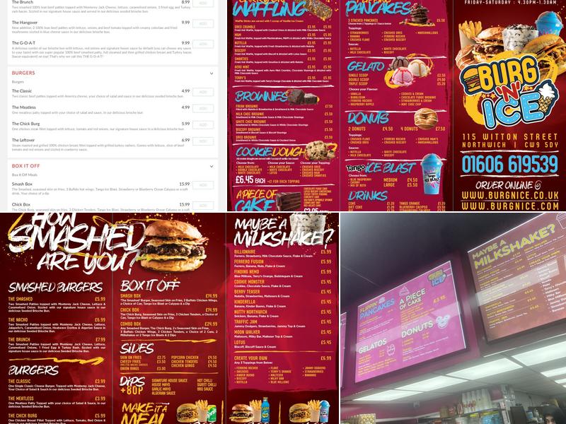 Burg 'N' Ice Menu