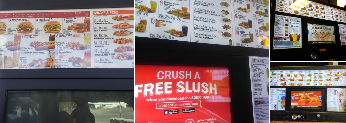 Sonic Drive-In Menu