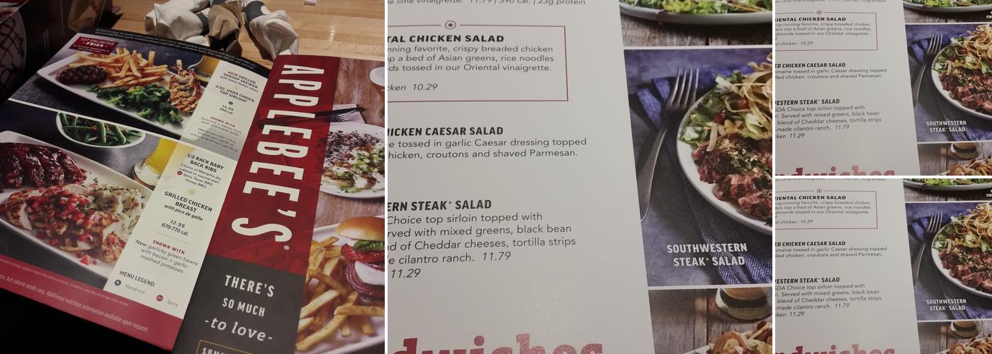 Applebee's Grill + Bar Menu
