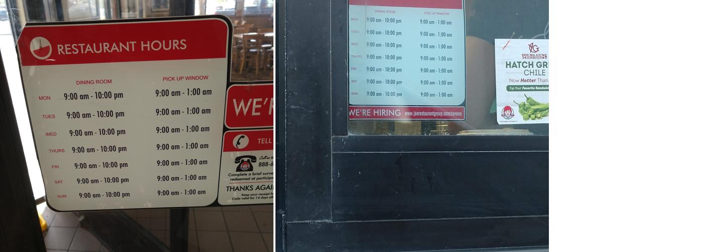 Wendy's Menu