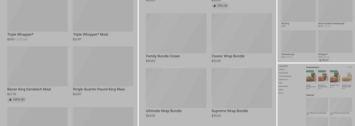 Burger King Menu
