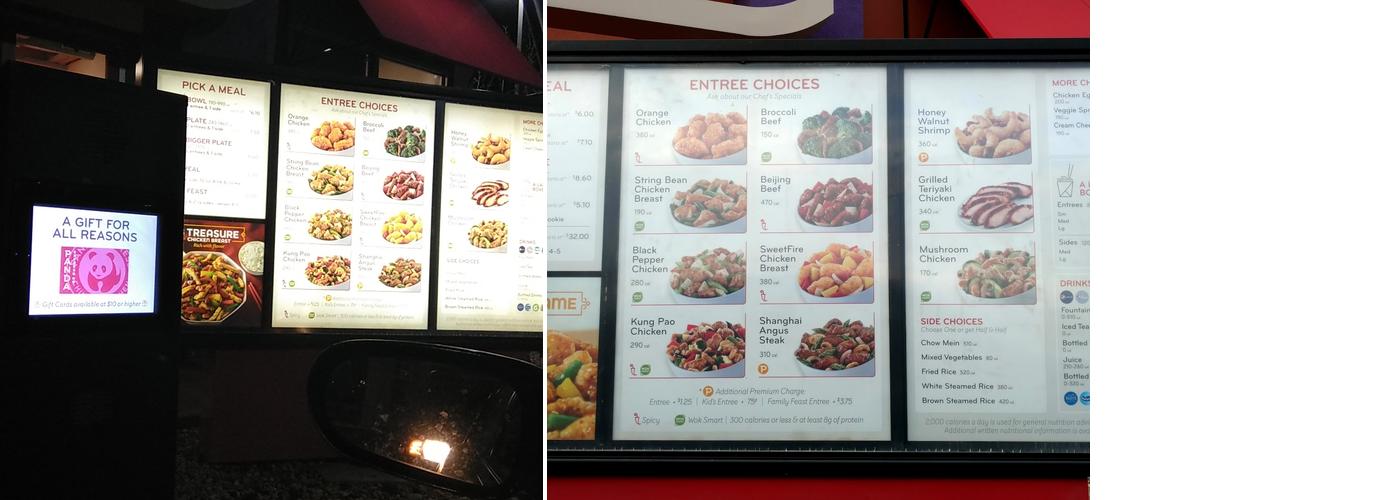 Panda Express Menu
