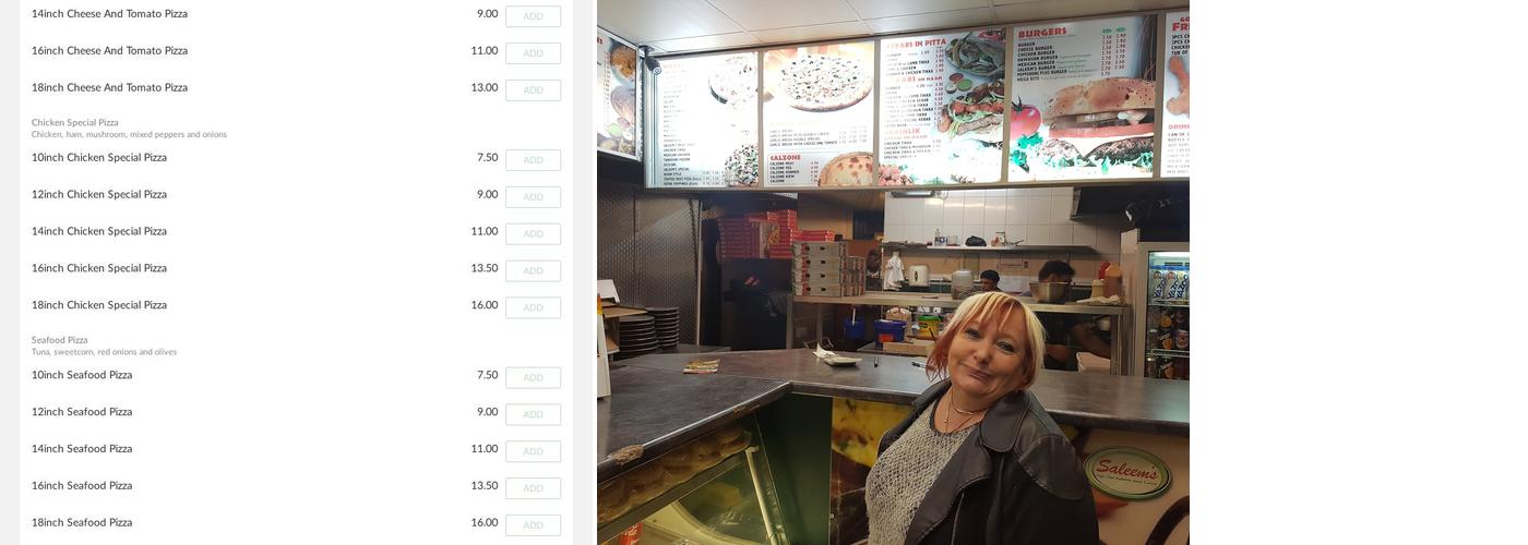 Saleems , Stalybridge Menu