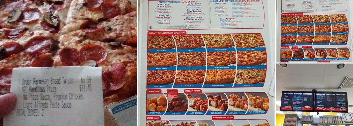 Domino's Pizza Menu
