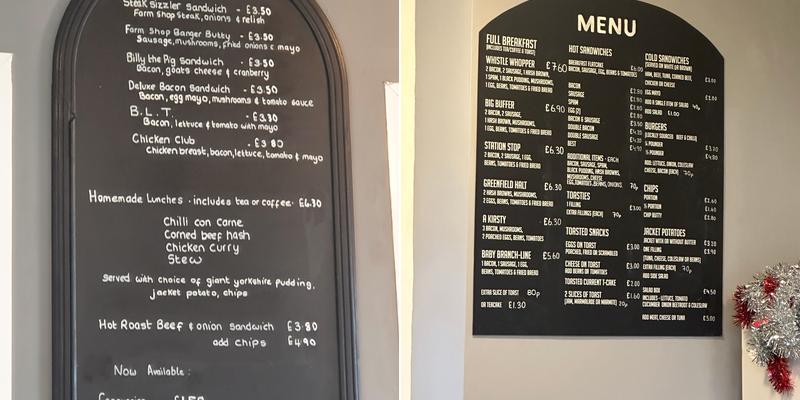 Station Cafe Menu