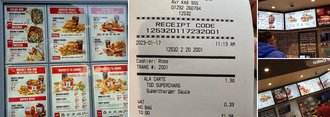 KFC Ayr - Heathfield Retail Park Menu