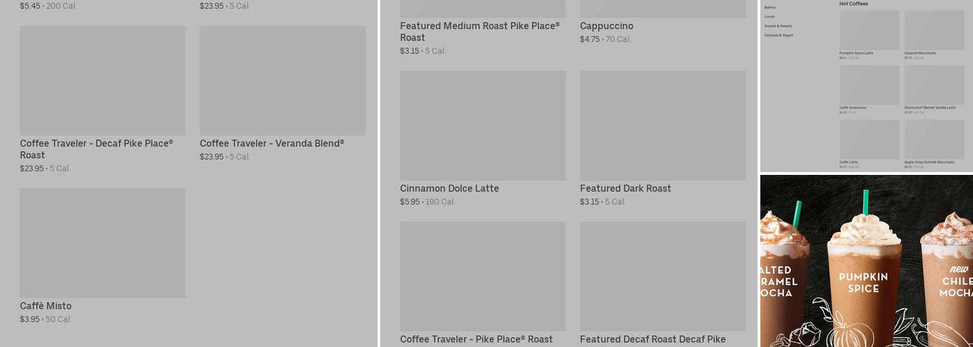 Starbucks Coffee Company Menu