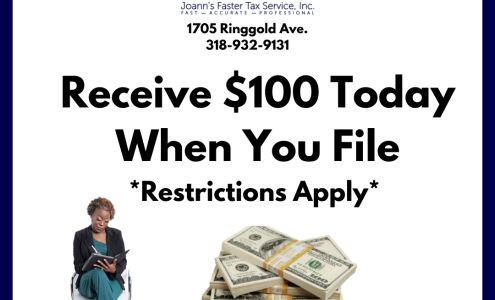 Joann's Faster Tax 1705 Ringgold Avenue, Coushatta Louisiana 71019